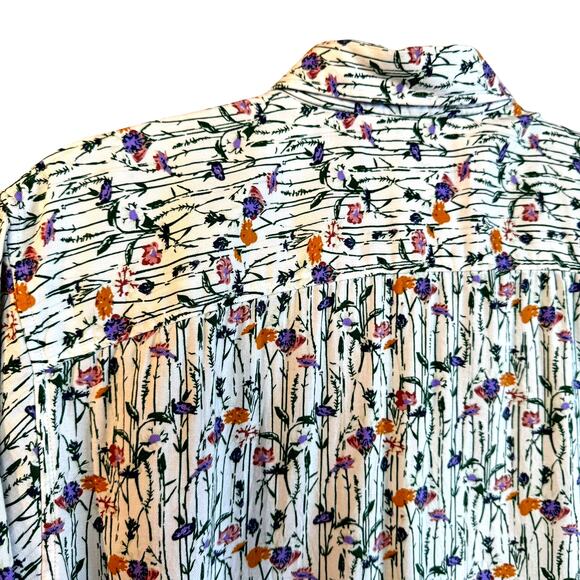 Selected Homme Floral Men Shirt Size L Short Sleeves Organic Cotton /Viscose - Picture 9 of 12